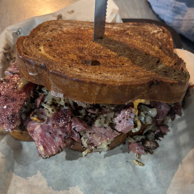 Smoked Reuben Sandwich.