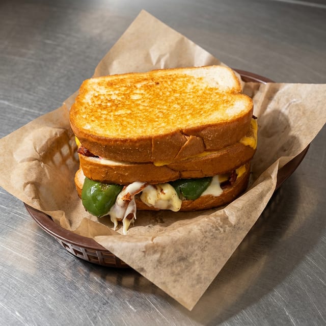 Bacon Jalapeno Grilled Cheese Sandwich.