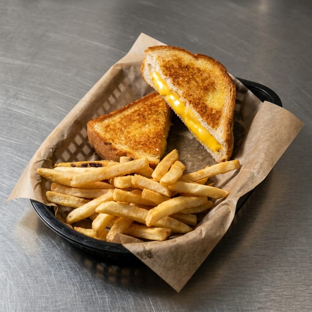 Kasen Grilled Cheese and Fries.