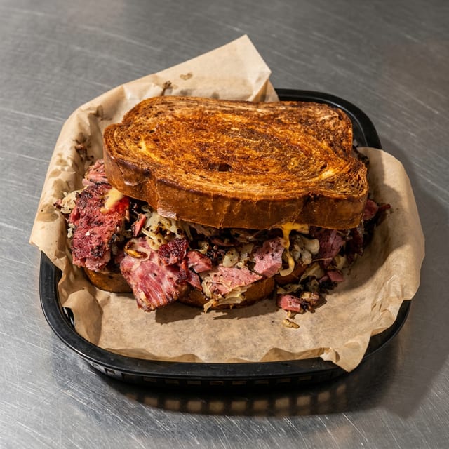 Smoked Reuben Sandwich.