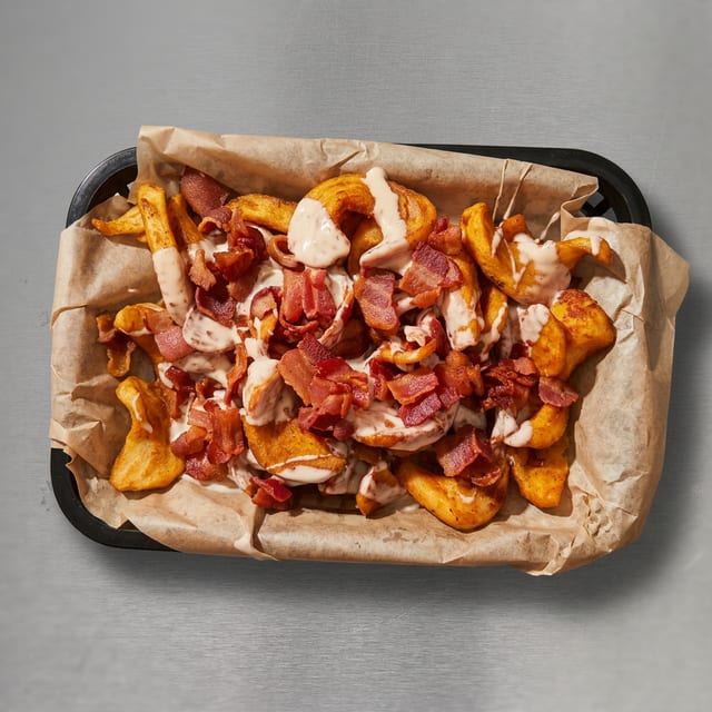 Bacon Cheese Sidewinder Fries.