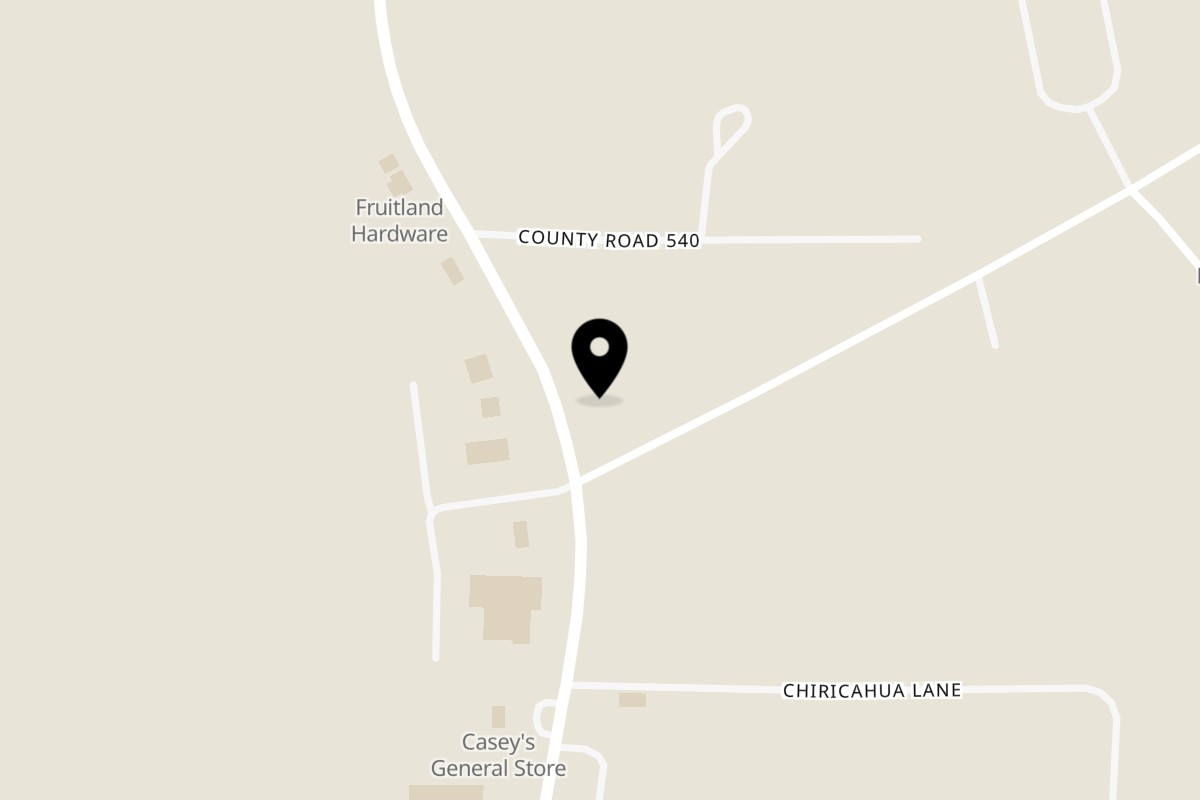 Map showing the location of TJ's Burgers, Wings, and Pizza on 5790 US-61 in Jackson